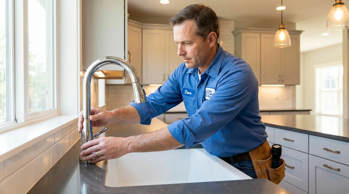 Kitchen faucet installation by Johns Plumbing LLC in Upper Sandusky